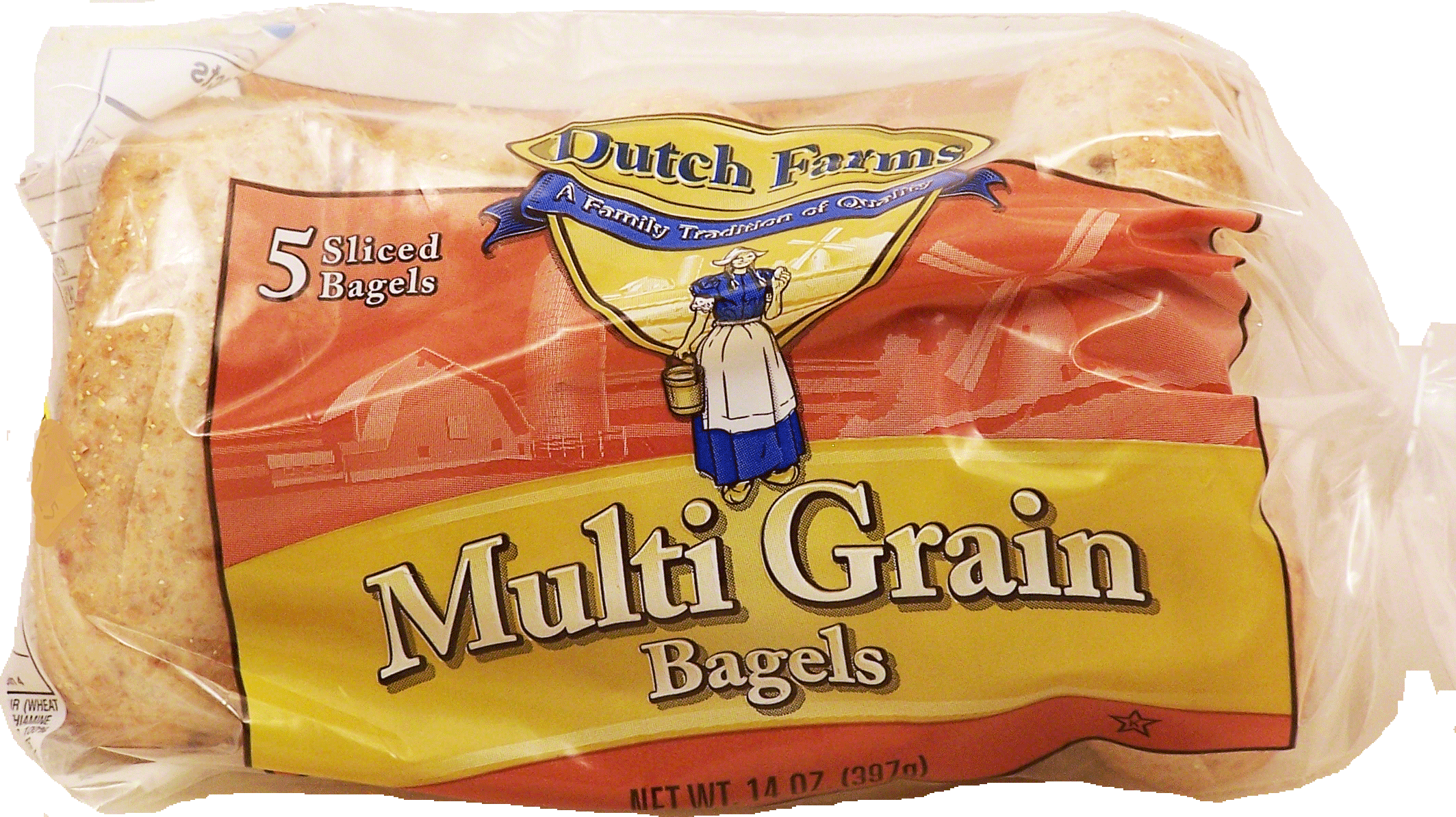 Dutch Farms  multi grain bagels, 5 sliced Full-Size Picture